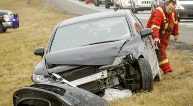 crunched car