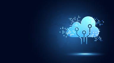 futuristic blue cloud artificial intelligence