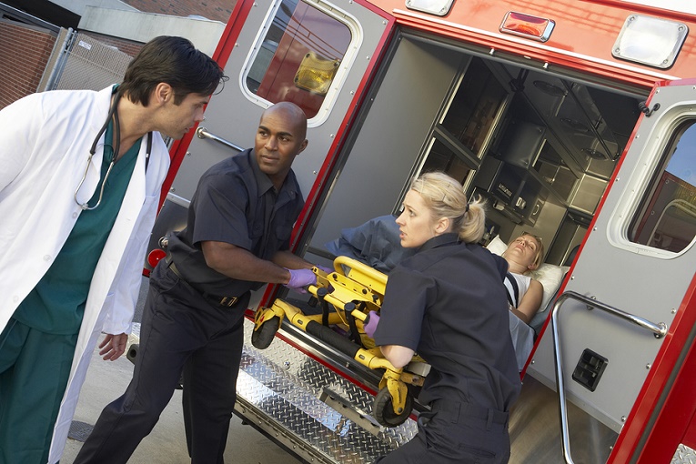 "doctor with paramedics"