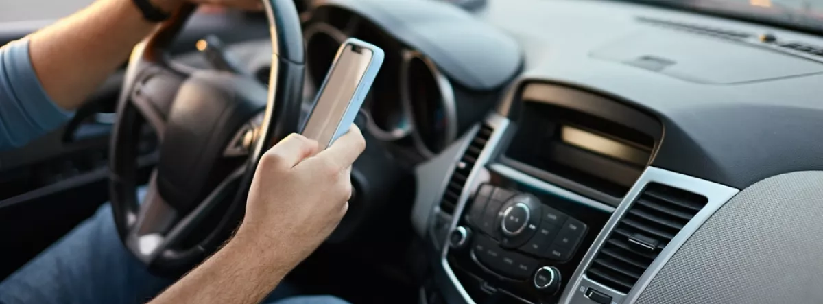 Driver using a cellphone