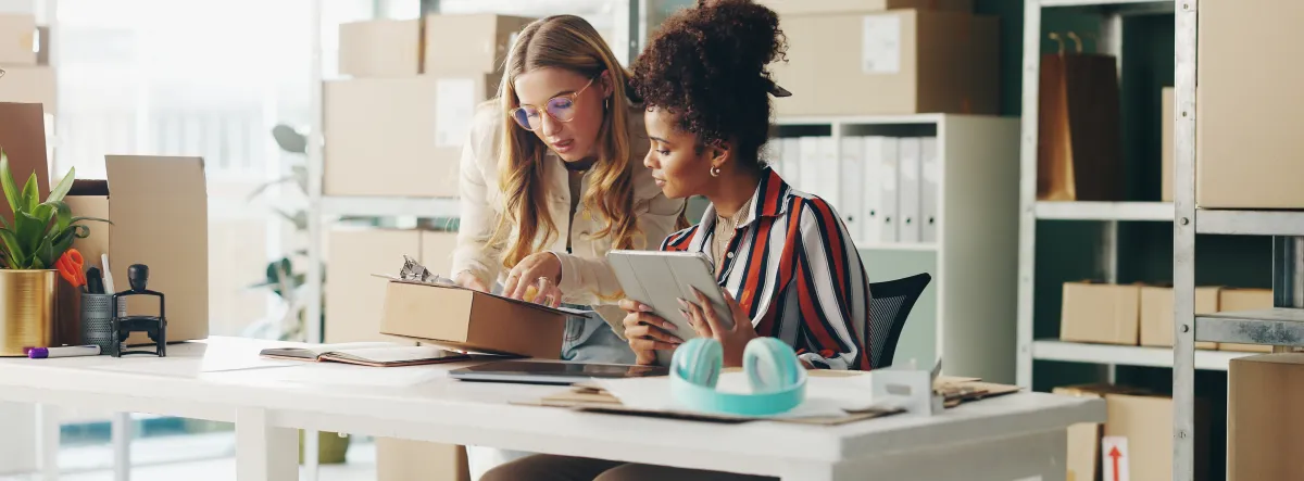 two women at desk