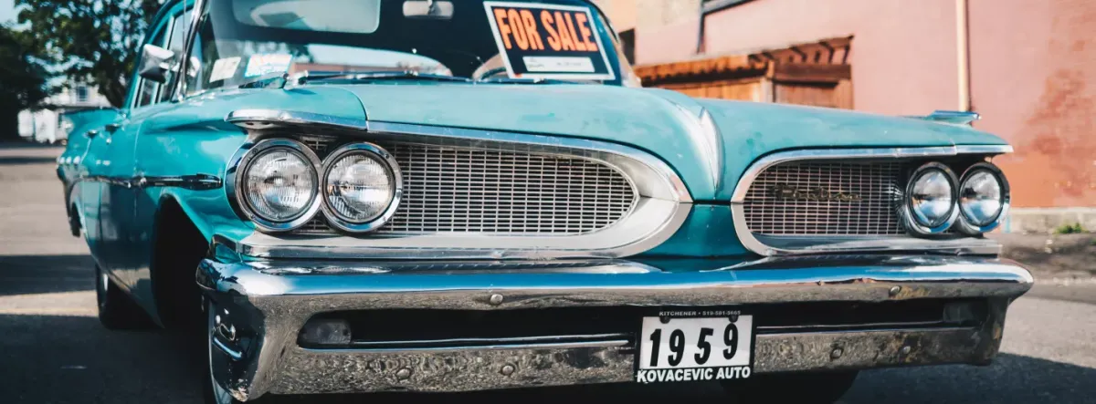 Blue car for sale