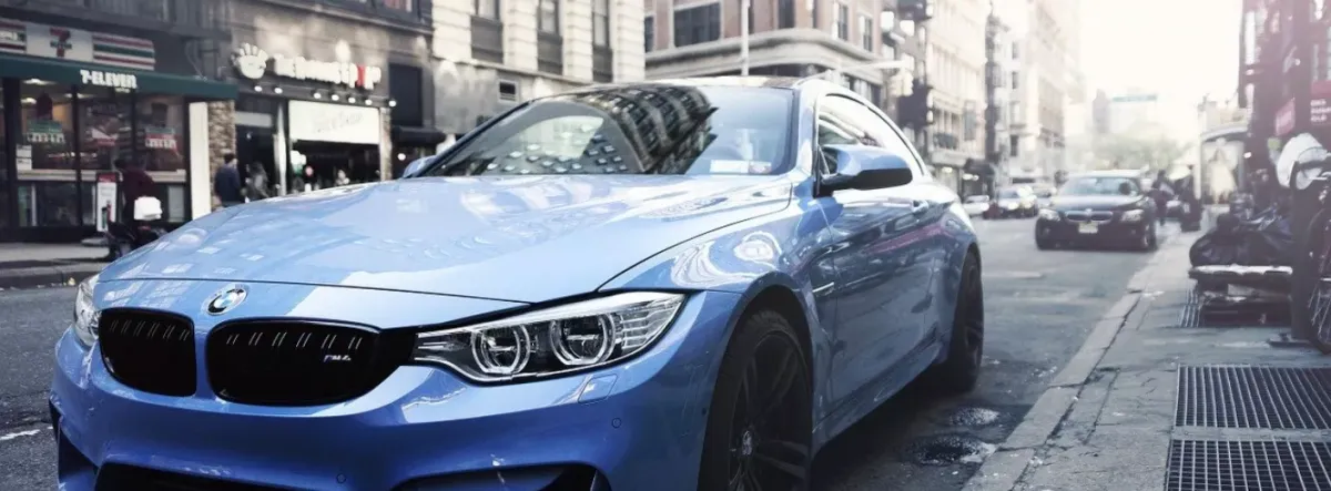 blue bmw