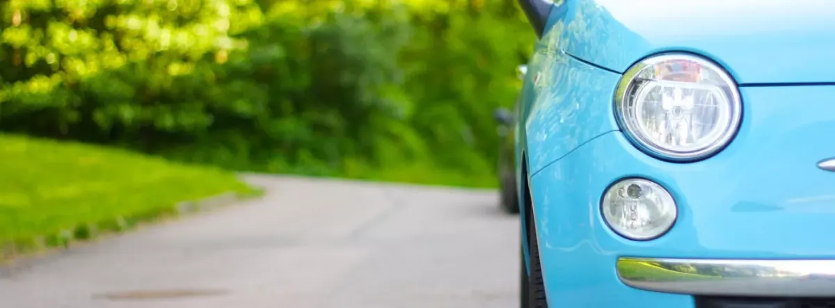 blue car