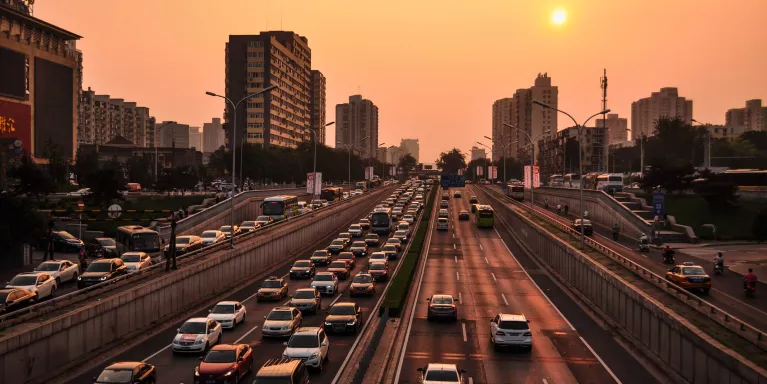 cars on road