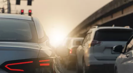 cars in heavy traffic