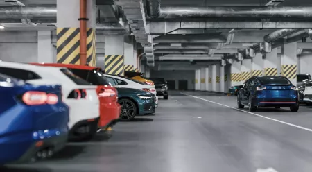 underground parking garage