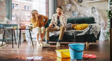living room flood