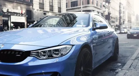 blue bmw