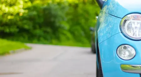 blue car