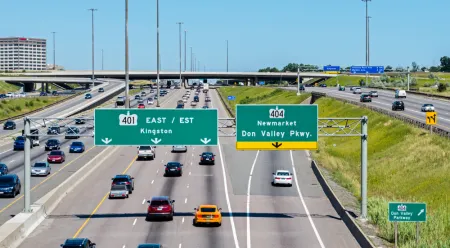 cars on Ontario highway