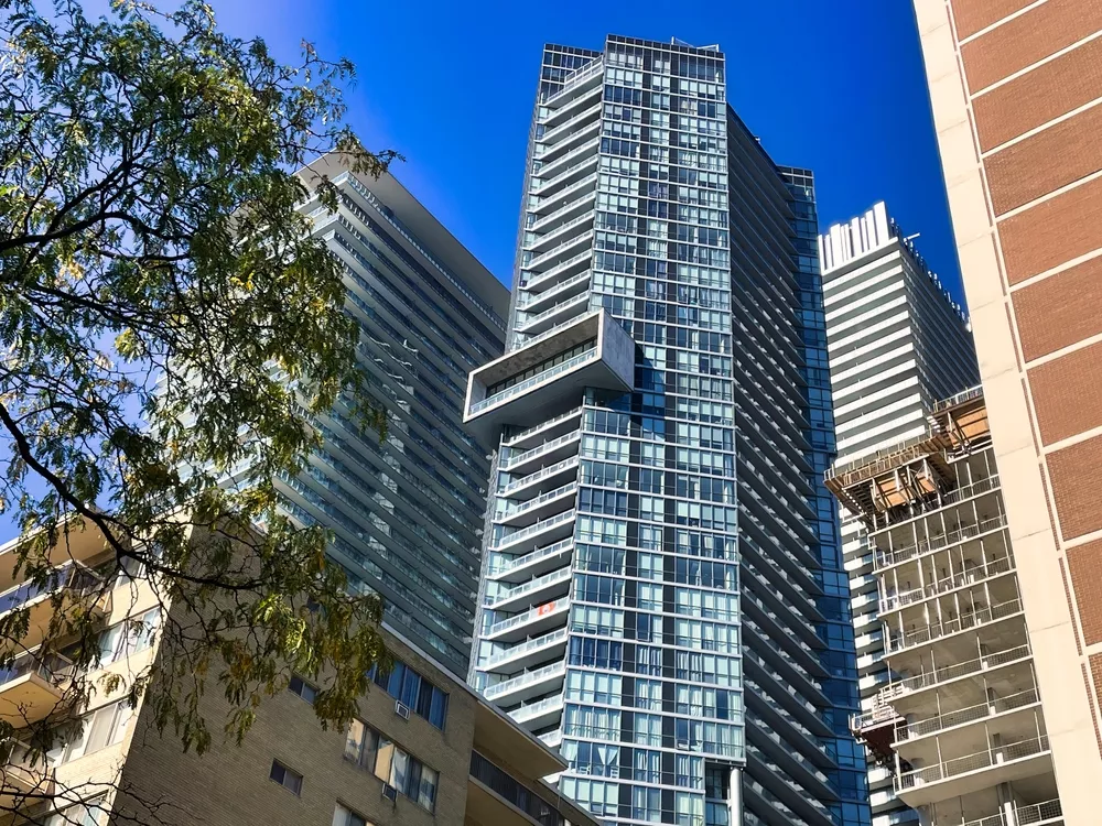 exterior of condo buildings in Toronto