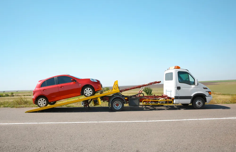 car on tow truck